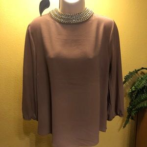 Nice cute shirt with bling out around the neck